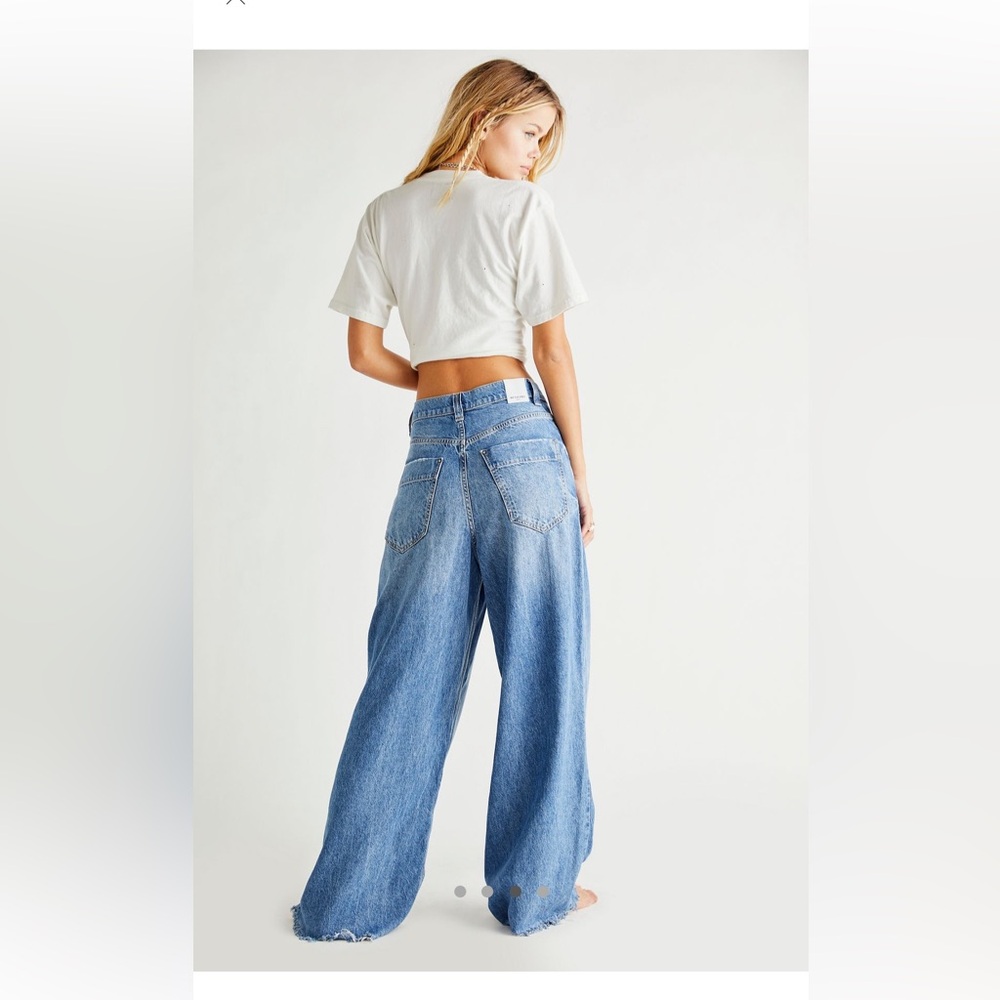 We the Free Old West Slouchy jeans 27 EUC 🤠 high-rise wide- leg - Picture 2 of 6